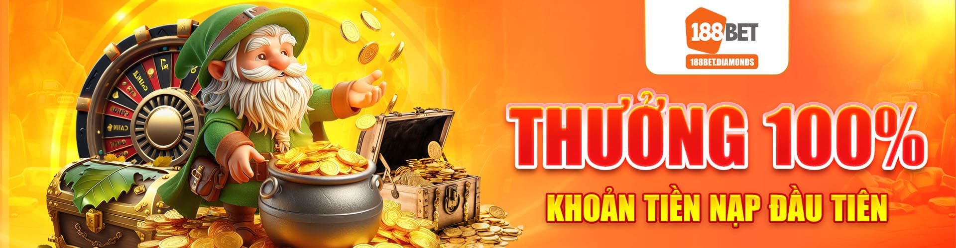 188bet diamond banner thưởng 100%